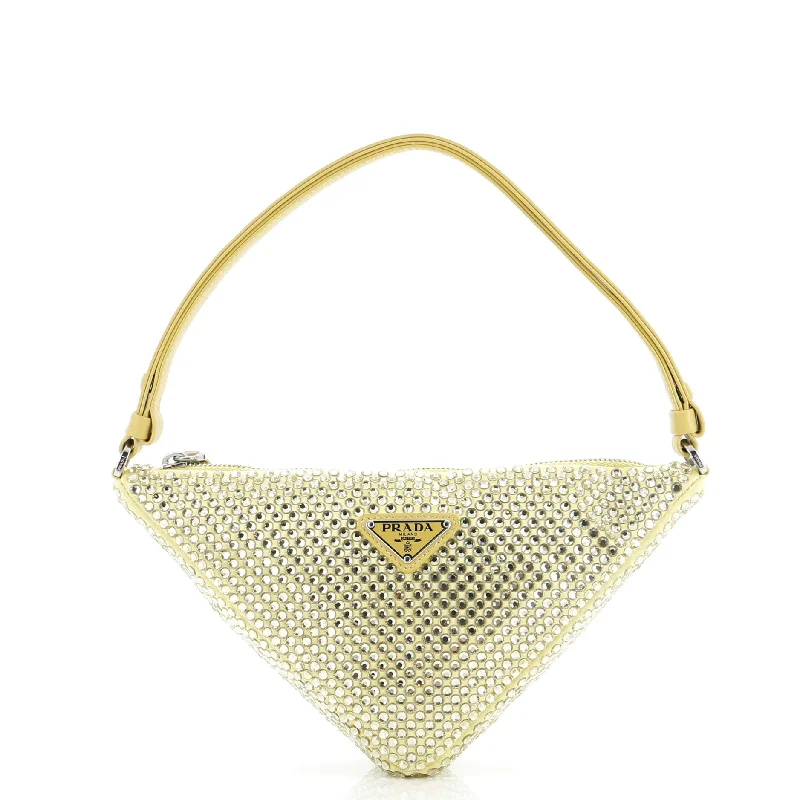 Women's Shoulder Bag with Zippered Pockets in Orange for SafetyTriangle Top Handle Pouch Bag Crystal Embellished Satin Mini Women's Shoulder Bag with Zippered Pockets in Orange for SafetyTriangle Top Handle Pouch Bag Crystal Embellished Satin Mini