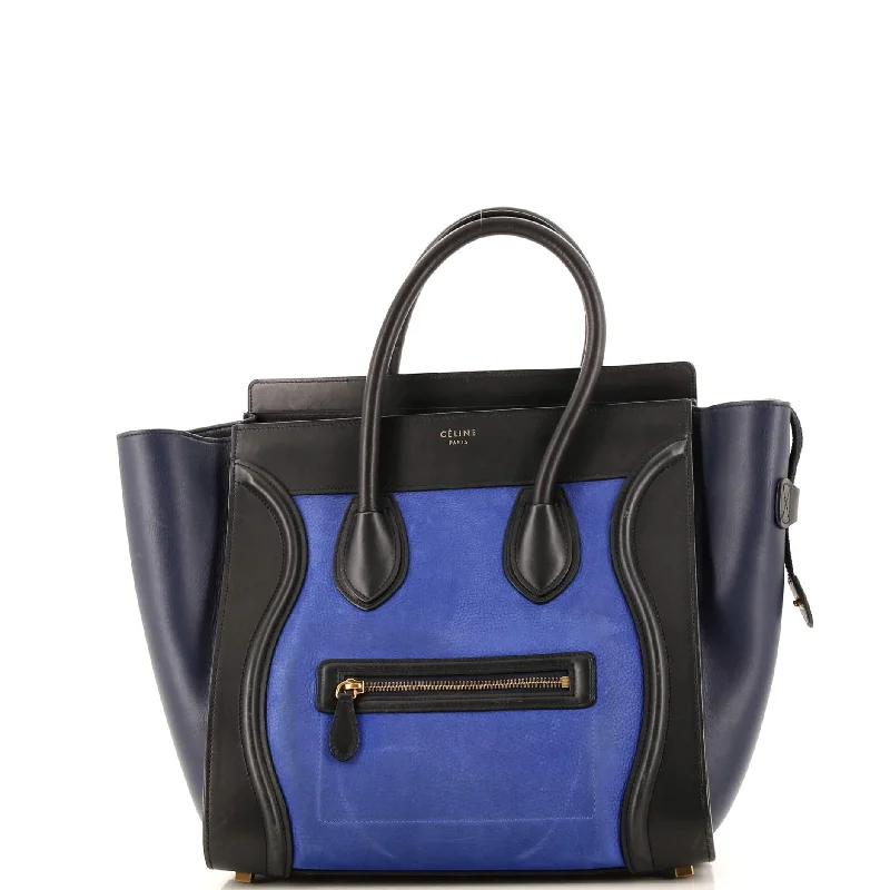 Tricolor Luggage Bag Leather Mini