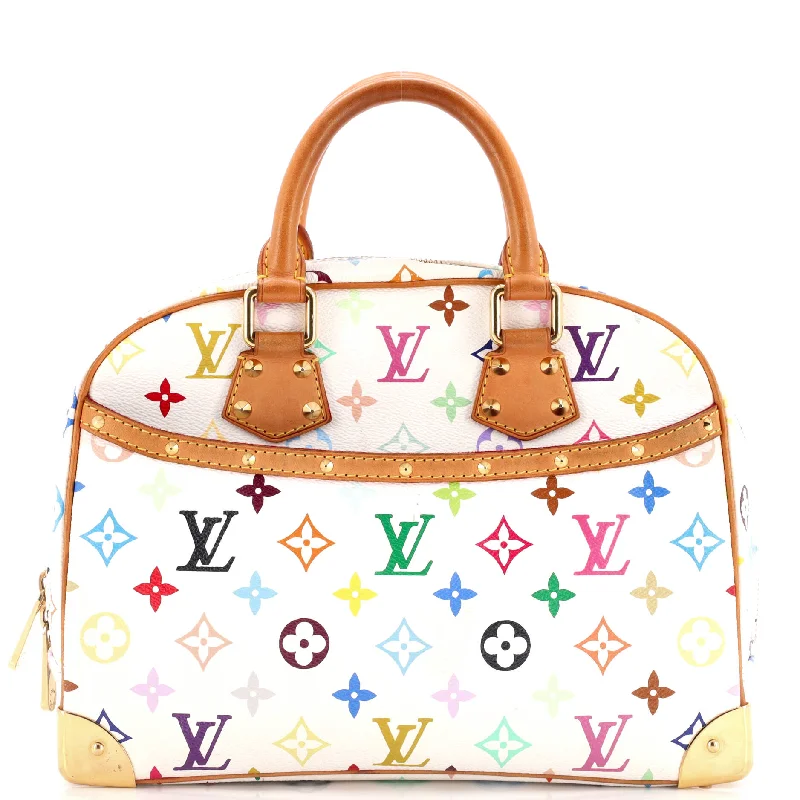 Embroidered Denim Shoulder Bag in Blue for a Vintage VibeTrouville Handbag Monogram Multicolor Embroidered Denim Shoulder Bag in Blue for a Vintage VibeTrouville Handbag Monogram Multicolor