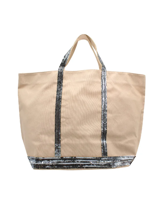 Monogrammed Tote Bag in Brown Leather with Personalized Initials for a Custom and Elegant TouchVanessa Bruno Le Cabas Tote Bag in Beige Canvas Monogrammed Tote Bag in Brown Leather with Personalized Initials for a Custom and Elegant TouchVanessa Bruno Le Cabas Tote Bag in Beige Canvas