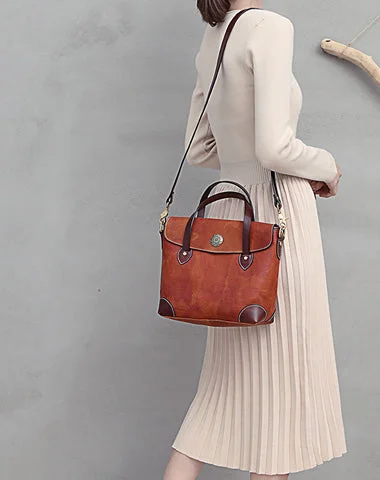 Vintage Brown Leather Women's Shoulder Doctor Bag Leather Handbags Shoulder Work Purse for Ladies Vintage Brown Leather Women's Shoulder Doctor Bag Leather Handbags Shoulder Work Purse for Ladies