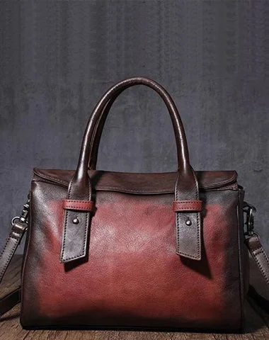 Vintage Red Ladies Leather Handbag Purse Brown Work Handbag Shoulder Purse for Women Vintage Red Ladies Leather Handbag Purse Brown Work Handbag Shoulder Purse for Women