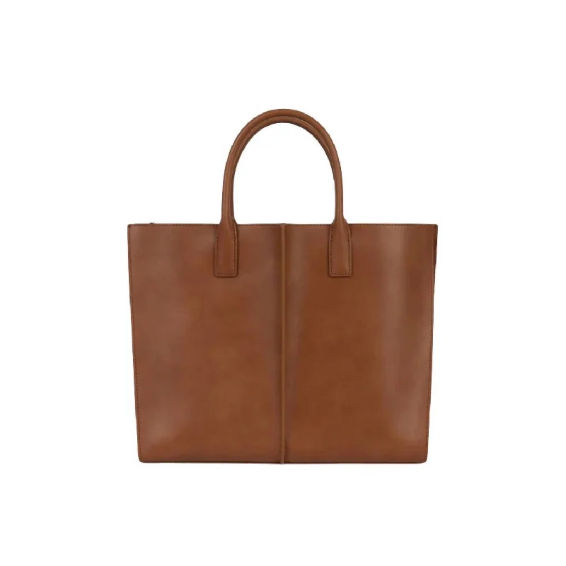 Geometric - Printed Tote Bag in Multicolor for a Contemporary and Trendy OutfitWomen's Industry Tote Bag In Cognac Geometric - Printed Tote Bag in Multicolor for a Contemporary and Trendy OutfitWomen's Industry Tote Bag In Cognac