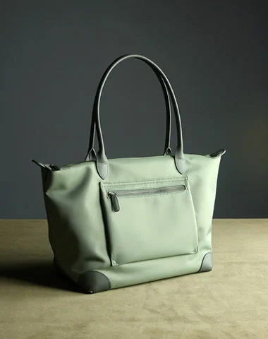 Women's Tote Bag with Inner Compartments in Gray for Organizing Everyday EssentialsWomens Light Green Nylon Shoulder Tote Medium Green Nylon Handbag Purse for Ladies Women's Tote Bag with Inner Compartments in Gray for Organizing Everyday EssentialsWomens Light Green Nylon Shoulder Tote Medium Green Nylon Handbag Purse for Ladies