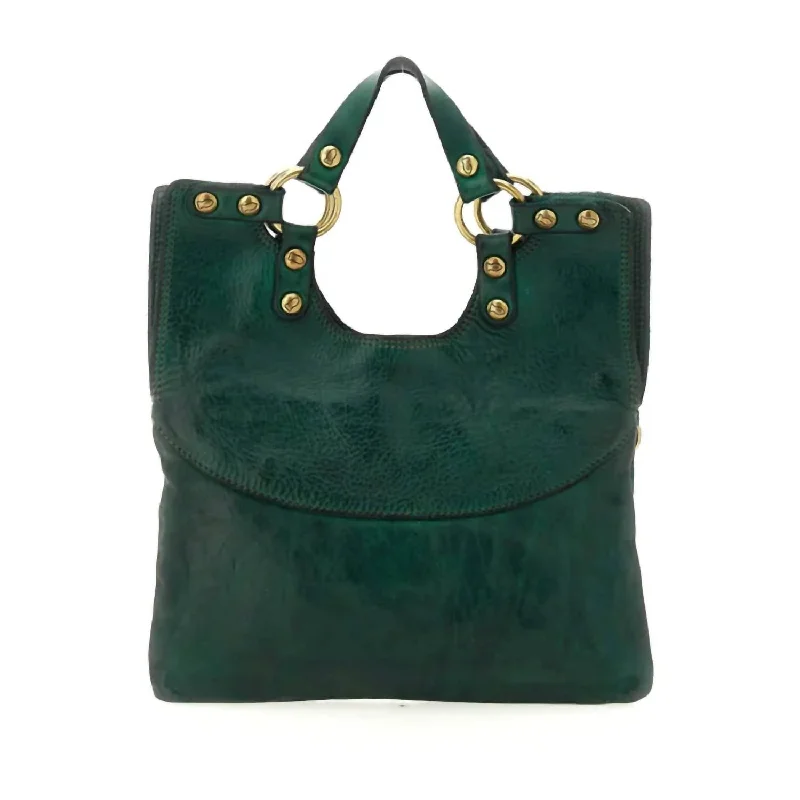 Faux Fur - Trimmed Tote Bag in White for a Cozy Winter LookWomen's Mamore Bag In Green Faux Fur - Trimmed Tote Bag in White for a Cozy Winter LookWomen's Mamore Bag In Green