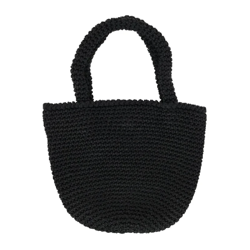 Faux Fur - Trimmed Tote Bag in White for a Cozy Winter LookWomen's Mini Crochet Tote Handbag Faux Fur - Trimmed Tote Bag in White for a Cozy Winter LookWomen's Mini Crochet Tote Handbag