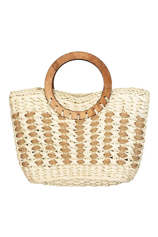 Tote Bag with RFID - Blocking Pocket in Black for Protecting Your Cards and InformationWomen's Small Braided Round Handle Tote Bag In Beige Tote Bag with RFID - Blocking Pocket in Black for Protecting Your Cards and InformationWomen's Small Braided Round Handle Tote Bag In Beige