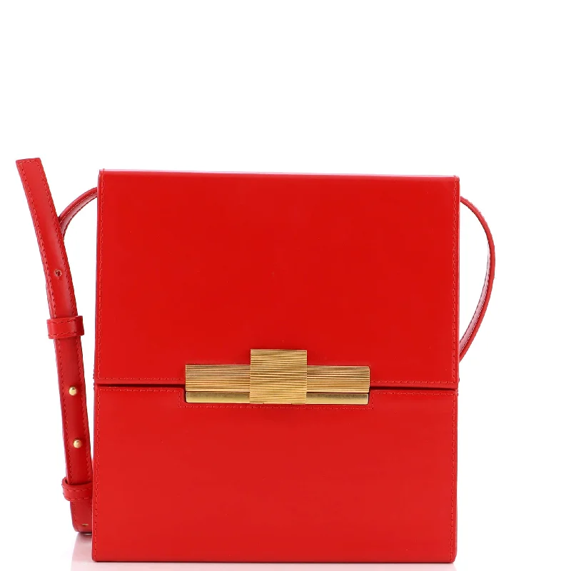 Women's Crossbody Bag with Zippered Pocket on the Back in Red for SecurityDaisy Bag Leather Mini