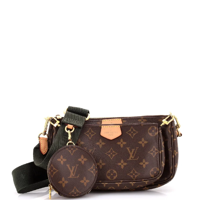 Medium - sized Canvas Crossbody Bag in Beige with Floral Print for Spring OutingsMulti Pochette Accessoires Monogram Canvas