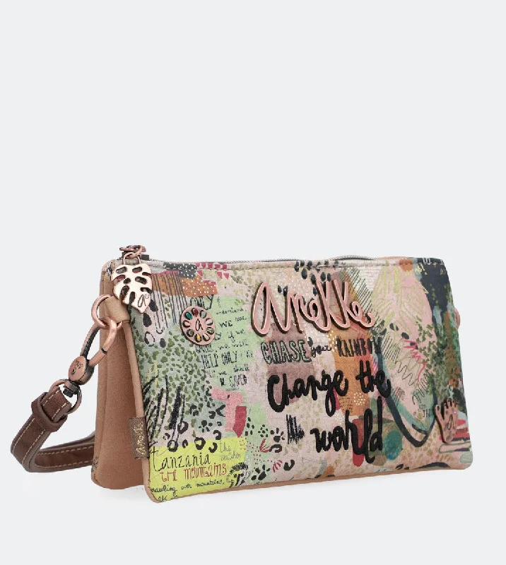 Suede Crossbody Bag in Olive Green for Fall Fashion StatementsNature double compartment handbag