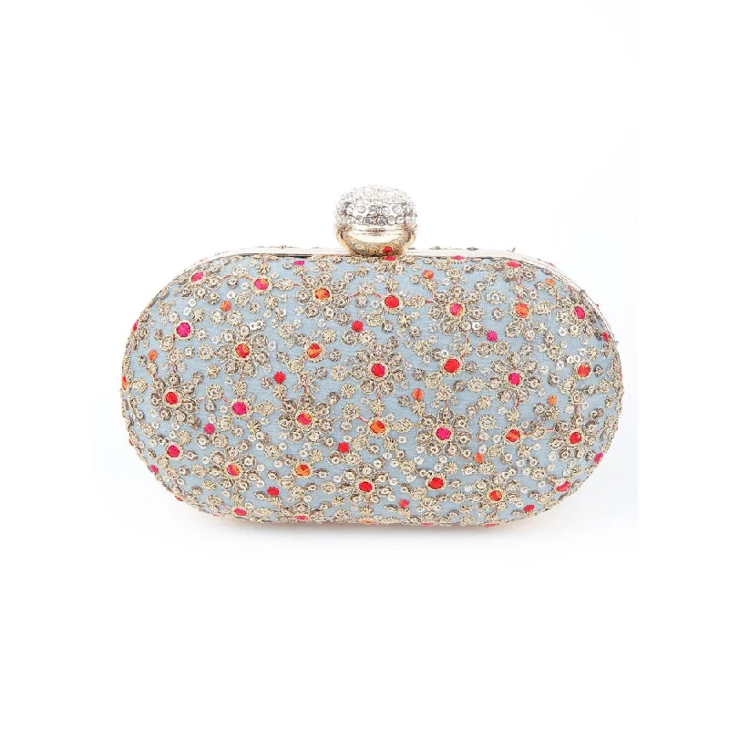 Geometric - Patterned PVC Evening Bag in Multicolor for Trendy Nights OutOdette Grey Embellished Clutch Geometric - Patterned PVC Evening Bag in Multicolor for Trendy Nights OutOdette Grey Embellished Clutch
