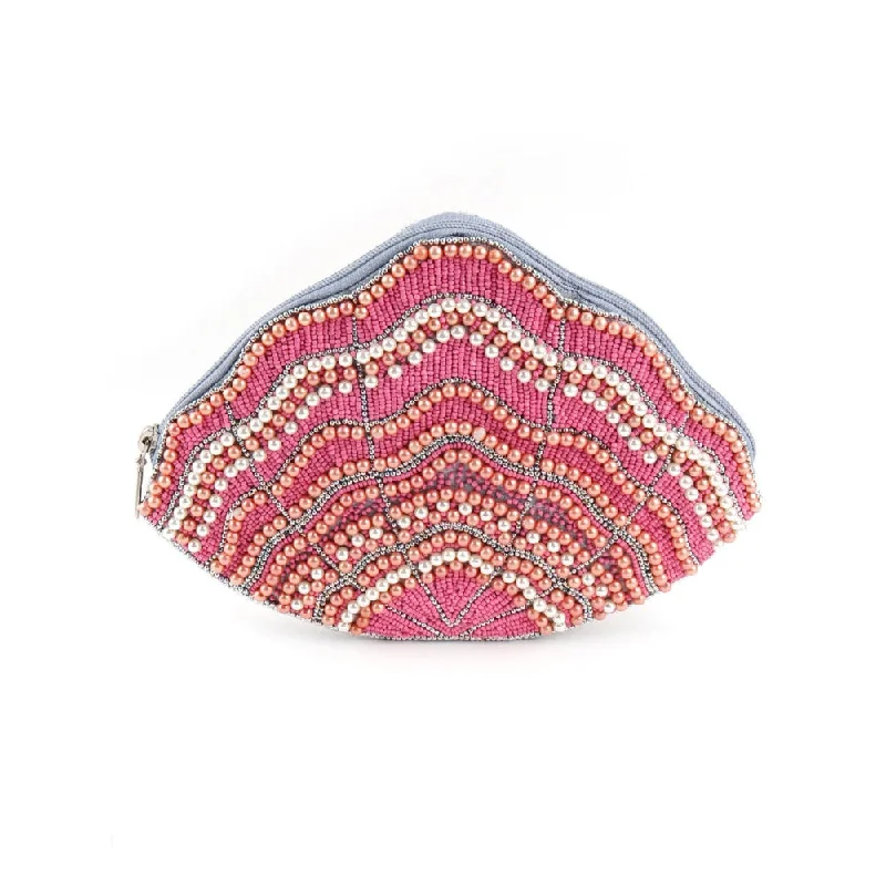 Women's Studded Leather Evening Bag in Black for Rock - n - Roll NightsOdette Pink Embellished Clutch Women's Studded Leather Evening Bag in Black for Rock - n - Roll NightsOdette Pink Embellished Clutch
